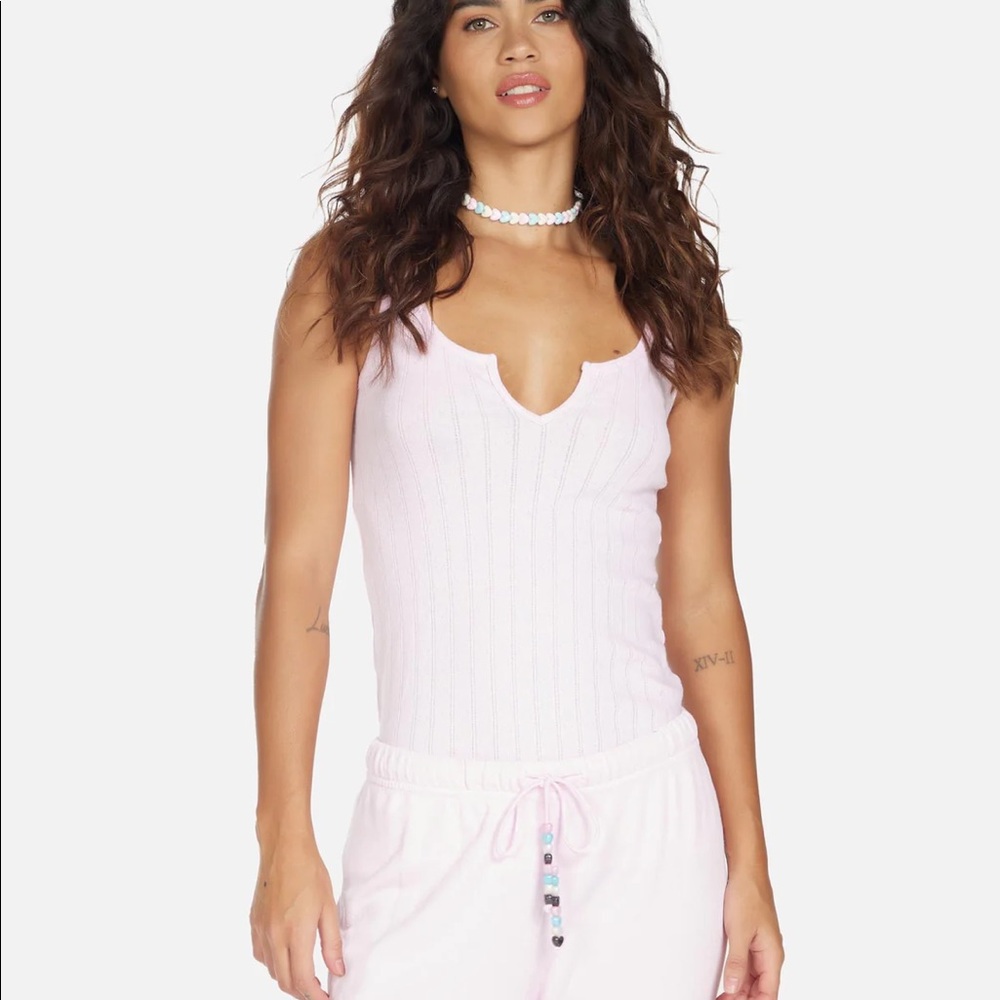 Michael Lauren Murphy Tank Top in Pretty Pink